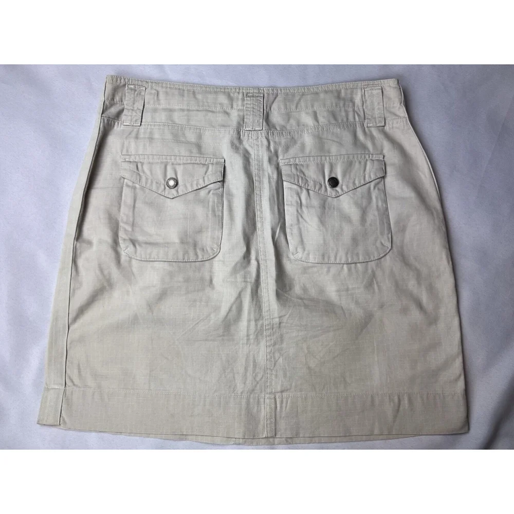 Magellan Sportswear Women’s Cream Cargo A Line Tie Front Skirt size 4 EUC - Picture 9 of 13